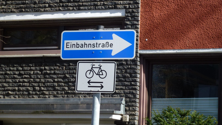 Fahrrad frei Einbahnstraße