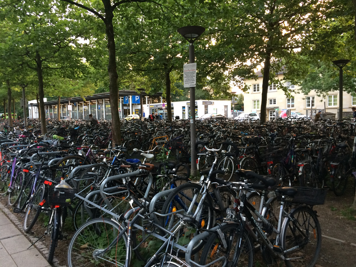train station bicycle parking