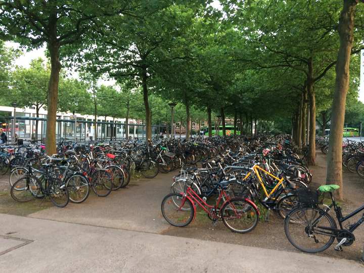 train station bicycle parking